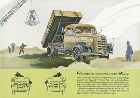 Prospekt Borgward 4,5 t Diesel LKW 1955