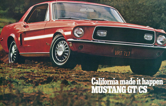 Faltblatt Ford Mustang GT 1968