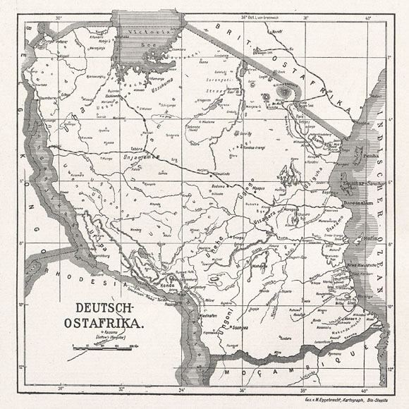 Karte von Deutsch-Ostafrika