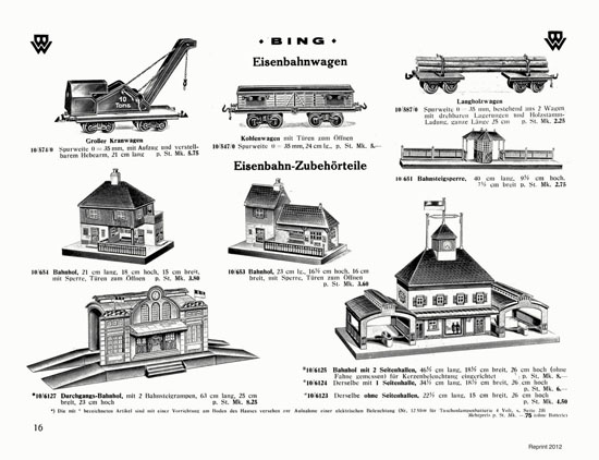 Bing Spielwaren-Katalog 1929