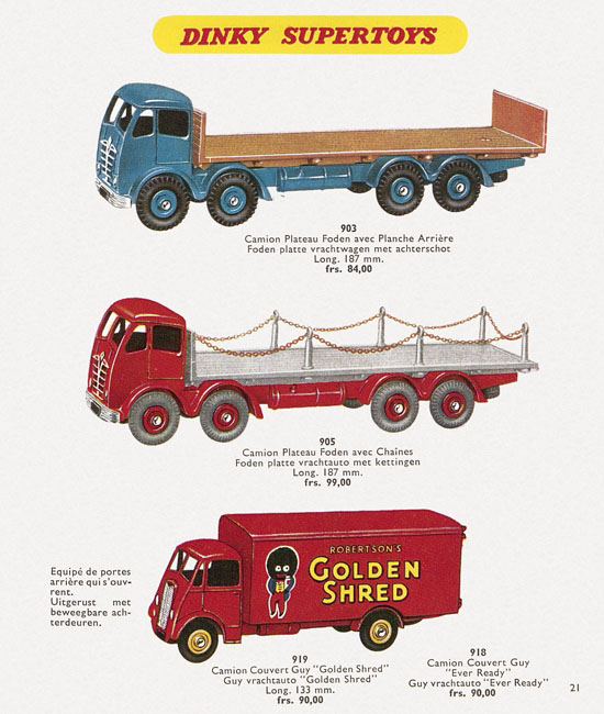 Dinky Toys Katalog 1957, Dinky Supertoys 1957