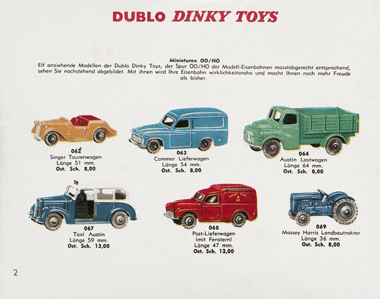 Dinky Toys Katalog Austria ca. 1960