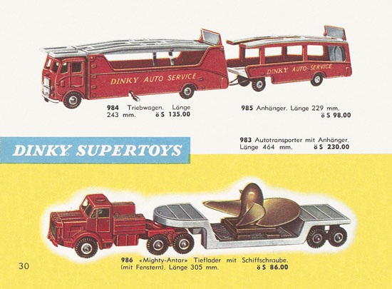 Dinky Toys Katalog Austria 1961