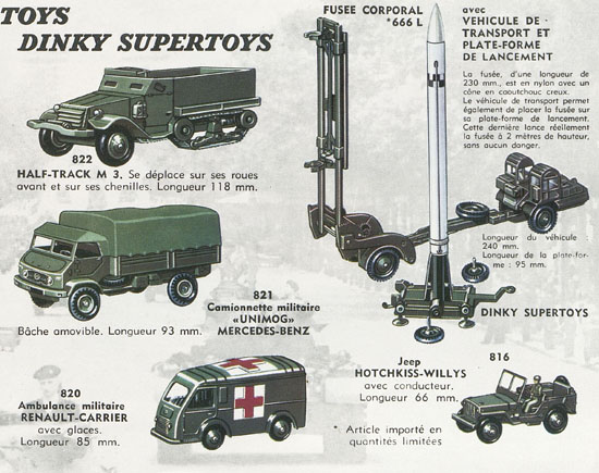 Dinky Toys et Dinky Supertoys catalogue 1961