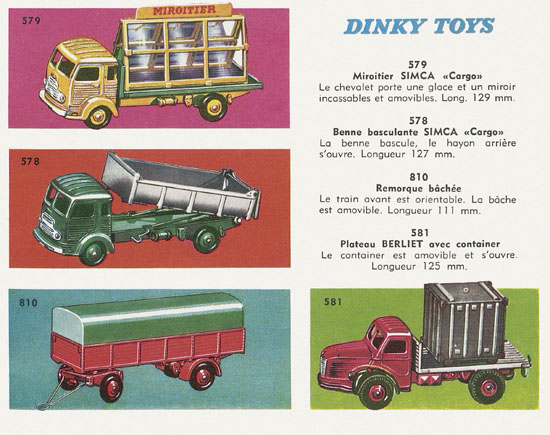 Dinky Toys et Dinky Supertoys catalogue 1961