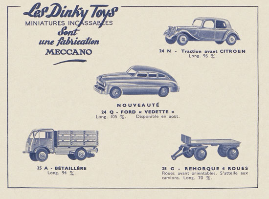 Dinky Toys miniatures catalogue 1950