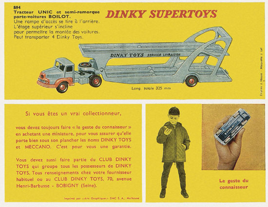 Dinky Toys et Dinky Supertoys catalogue 1960