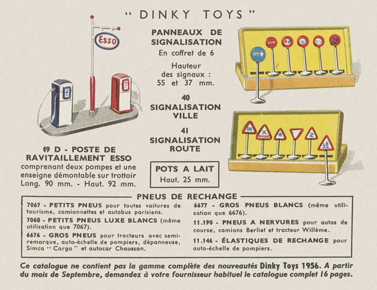 Dinky Toys catalogue Avril 1956