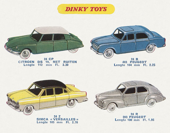 Dinky Toys et Dinky Supertoys Hollande 1958
