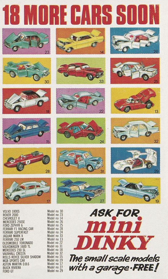 Dinky Toys Katalog mini dinky 1968