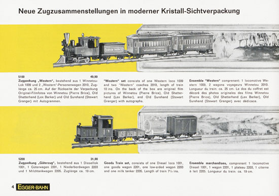 Egger-Bahn Neuheiten 1966