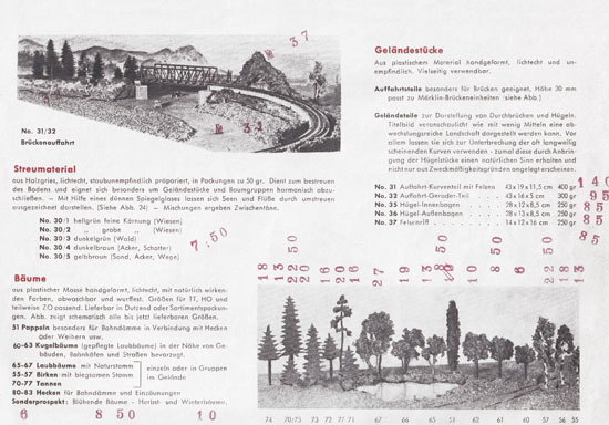 Faller Eisenbahn-Zubehör 1950