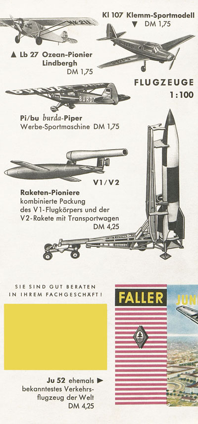 Faller Neuheiten-Katalog 1959