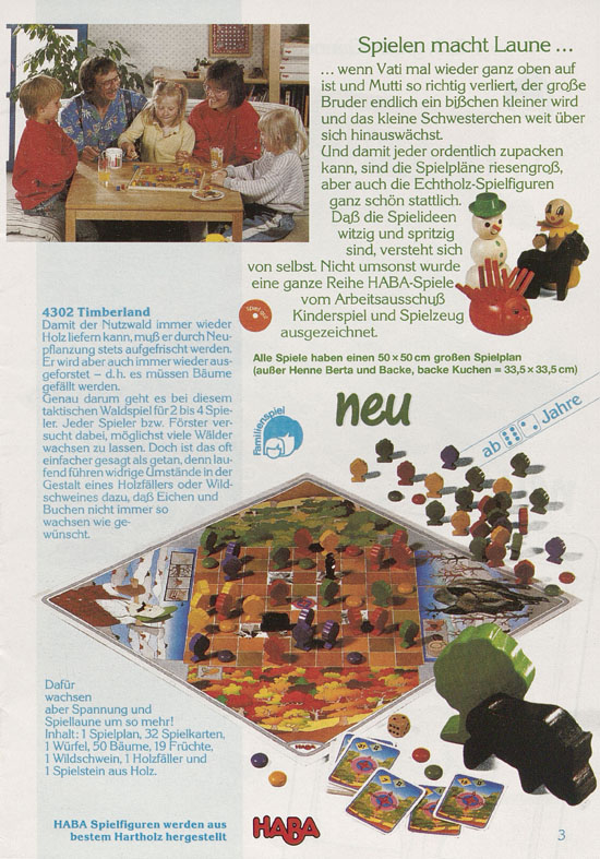 HABA Holzspielwaren Prospekt 1989