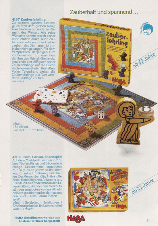 HABA Holzspielwaren Prospekt 1989