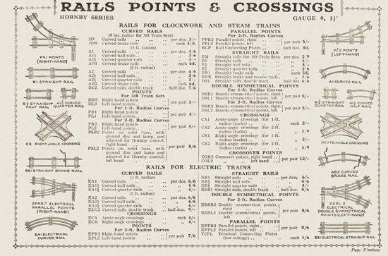 Hornby Trains catalog 1930-1931
