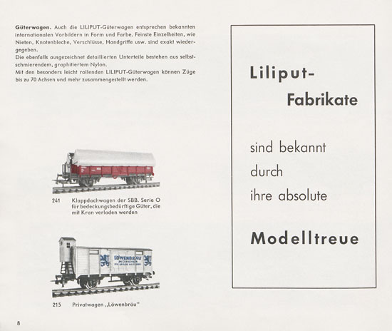 Liliput H0-Modellbahn Katalog 1964-1965
