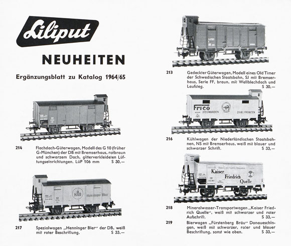 Liliput Neuheiten 1964-1965