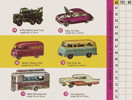 Matchbox Collectors catalogue USA Edition 1964