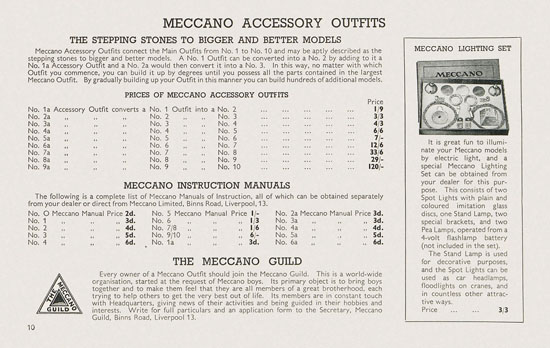 Meccano Toys of Quality catalog 1938-1939