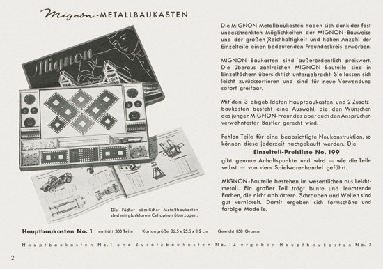 Gebr. Staiger Mignon Katalog 1950