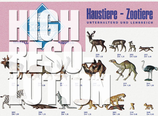 Reisler Katalog Haustiere Zootiere 1970
