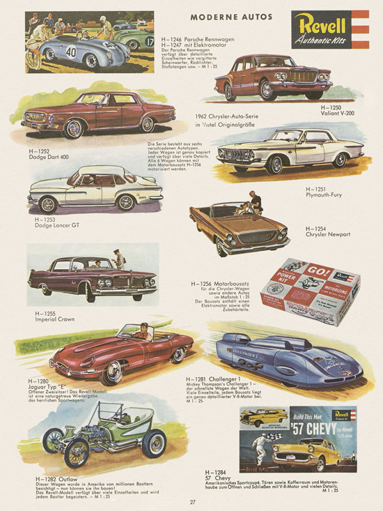 Revell Hobby Modelle Katalog 1964