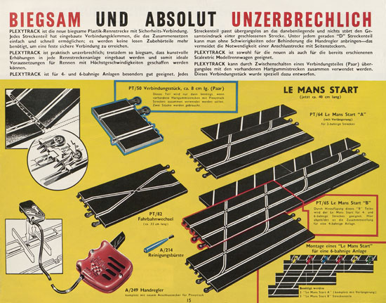 Scalextric Elektrisches Miniatur Autorennen Katalog 1963