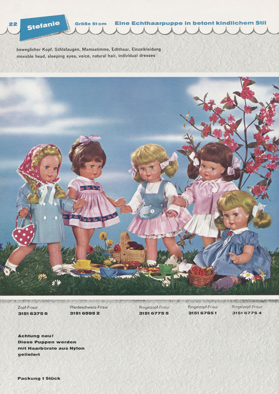 Schildkröt-Puppen Katalog 1962