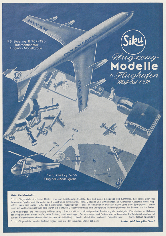 Siku Faltblatt Flugmodelle und Flughafen 1959