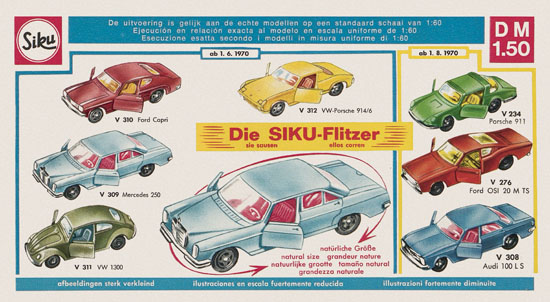 Siku Super Serie Zinkguß-Modelle Katalog 1970