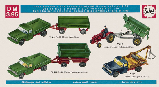Siku Super Serie Zinkguß-Modelle Katalog 1970
