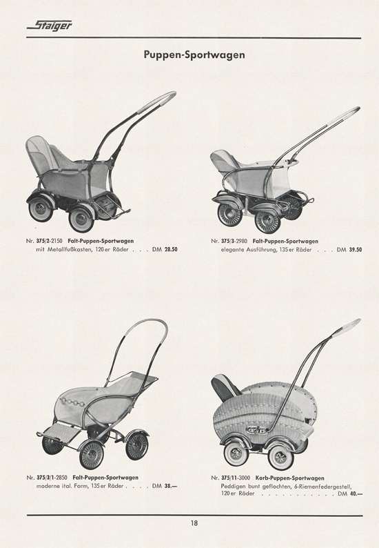 Staiger Kinderfahrzeuge 1961