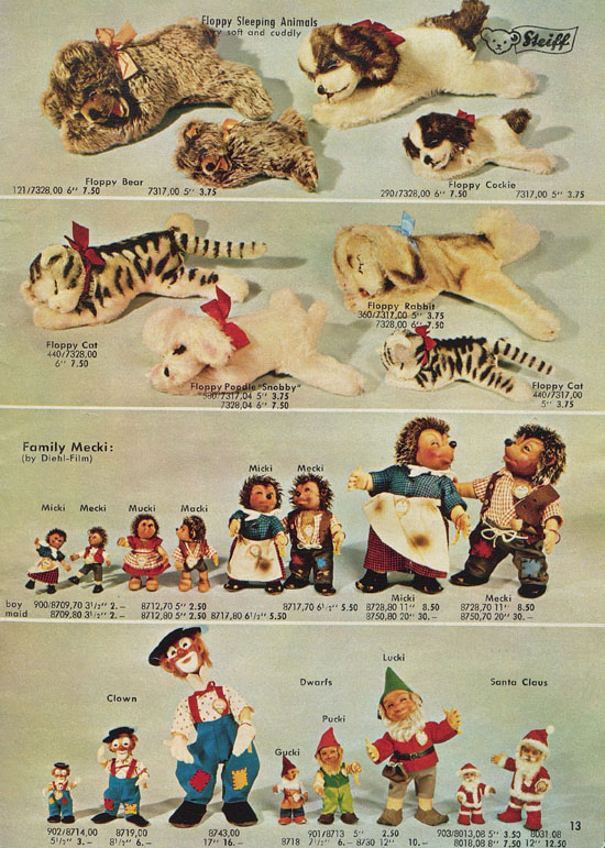 Steiff Realistic Plush Animals KUS 1962