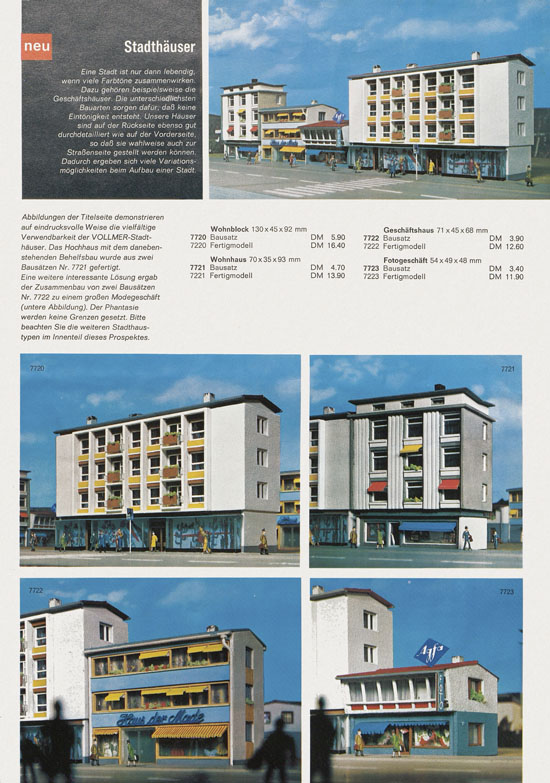 Vollmer Katalog Spur N 1968-69