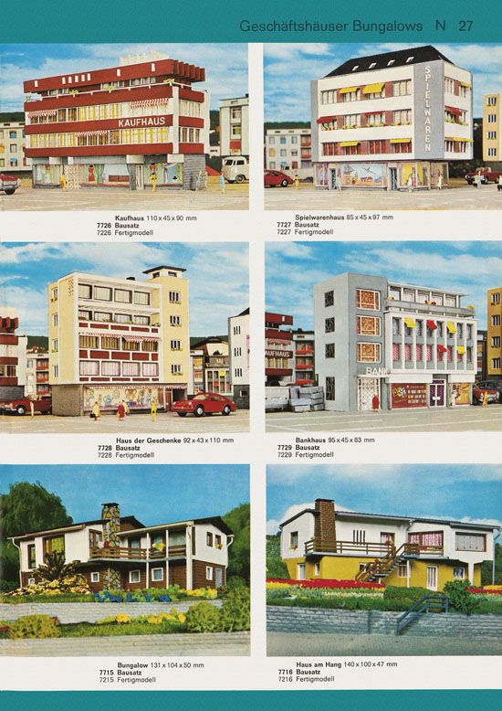 Vollmer Katalog Modelleisenbahn-Zubehör 1972-1973