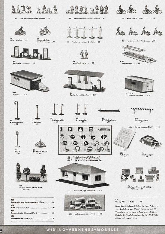 Wiking Katalog 1957, Wiking Modellbau Kataloge, Preisliste 1957, Bildpreisliste 1957, Verkehrsmodelle 1957