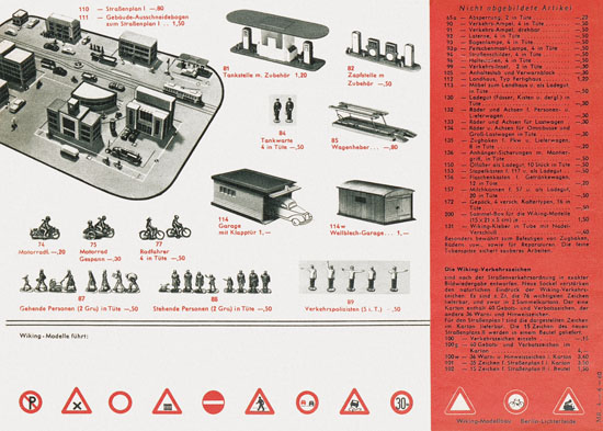 Wiking Verkehrsmodelle 1960, Wiking Modellbau Katalog 1960