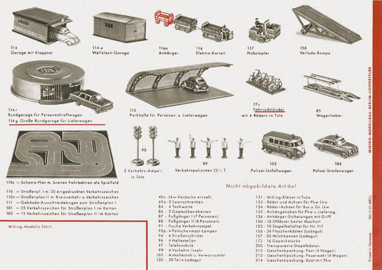 Wiking Verkehrsmodelle 1963, Wiking Modellbau Katalog 1963