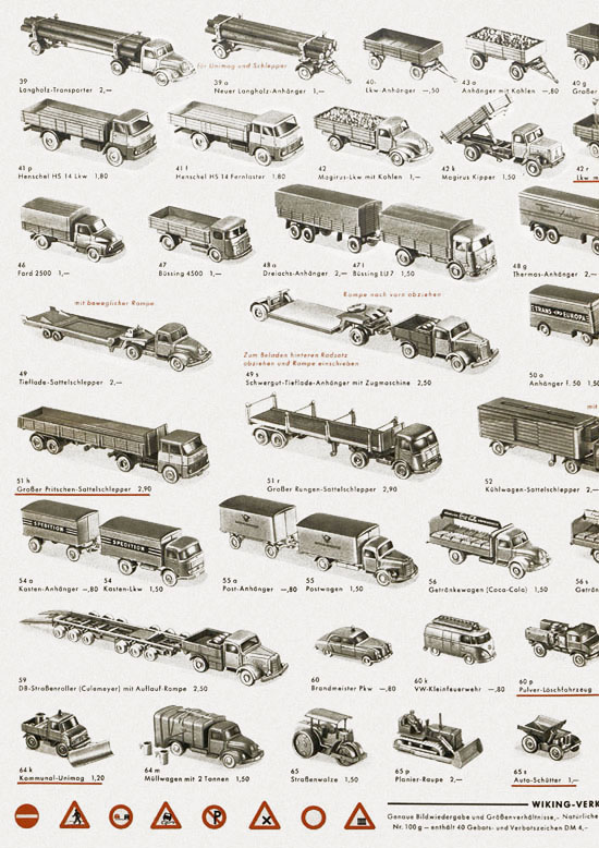 Wiking Verkehrsmodelle 1964, Wiking Modellbau Katalog 1964