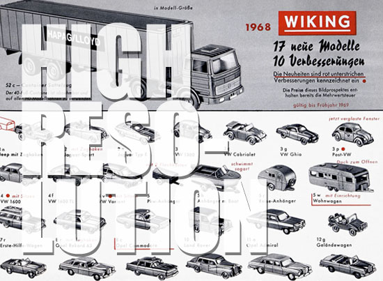 Wiking Katalog 1968, Wiking Modellbau Kataloge, Preisliste 1968, Bildpreisliste 1968, Verkehrsmodelle 1968