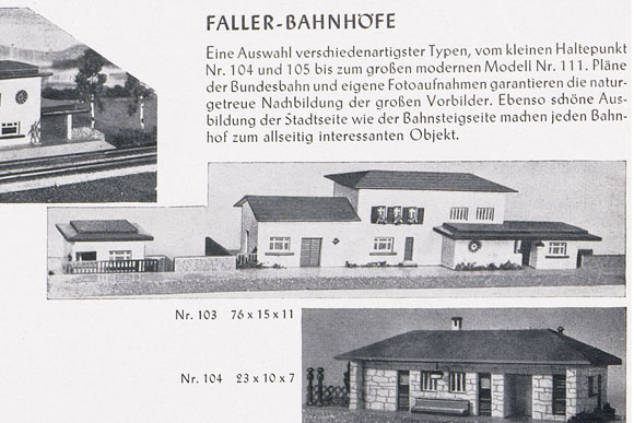 Faller Fertigmodell Nr. 103 Bahnhof mit Kiosk