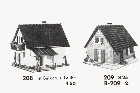 Faller Fertigmodell Nr. 208 Siedlungshaus mit Balkon und Laube