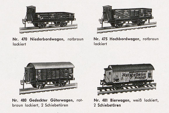 Fleischmann Nr. 480 Spur 0 Gedeckter Güterwagen mit Bremserhaus