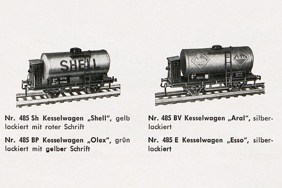 Fleischmann Nr. 485 BV Spur 0 Kesselwagen Aral