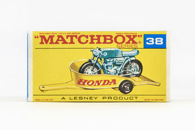 Matchbox 38 Honda Motorcycle and Trailer OVP