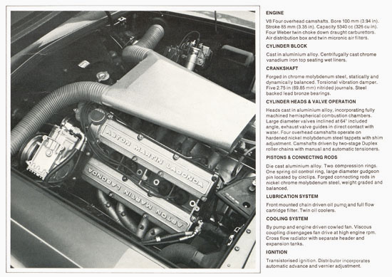 Brochure Aston Martin V8 1972