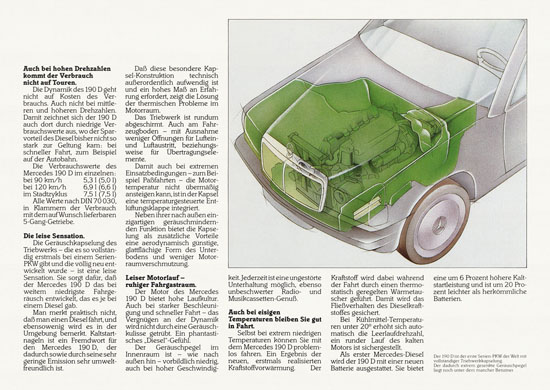 Prospekt Mercedes-Benz 190 D 1990