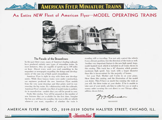 American Flyer Katalog 1936