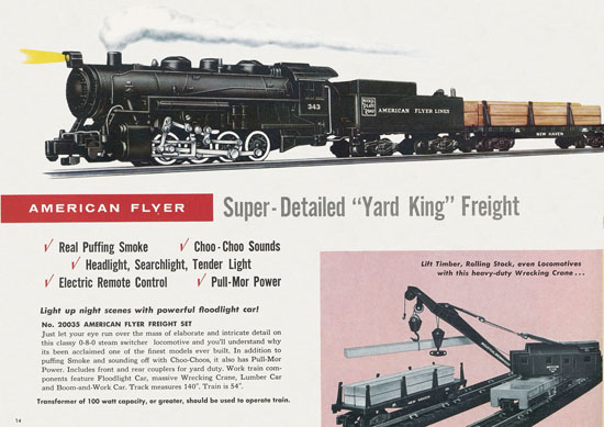 American Flyer Trains Katalog 1957